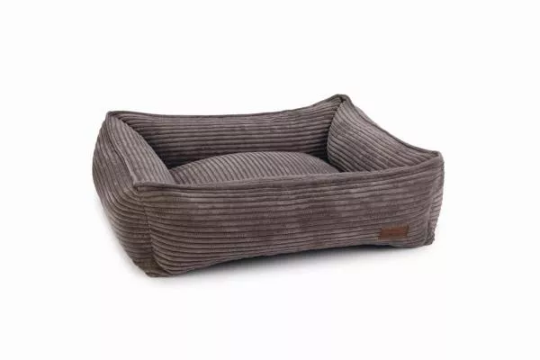 Kuschelplatz Ribbed - Farbe grau/braun